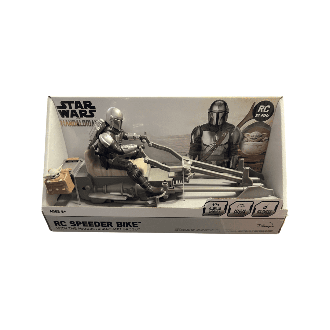 Disney - Star Wars: The Mandalorian - Remote Control Speeder Bike w/ Mandp Grogu