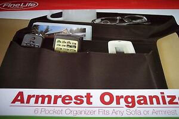 Armrest Organizer; Black; 5 Pocket Organizer Fits Any Sofas or Armrest 10.5"X7"