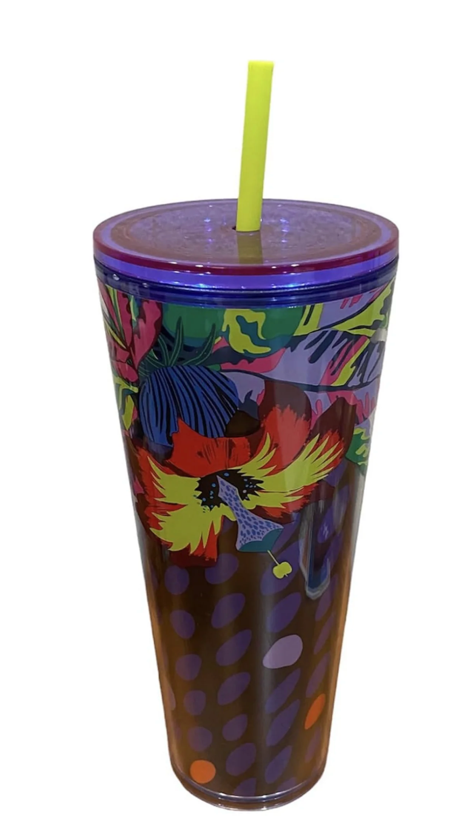 Starbucks Floral and Leaves Cold Cup (24 oz)