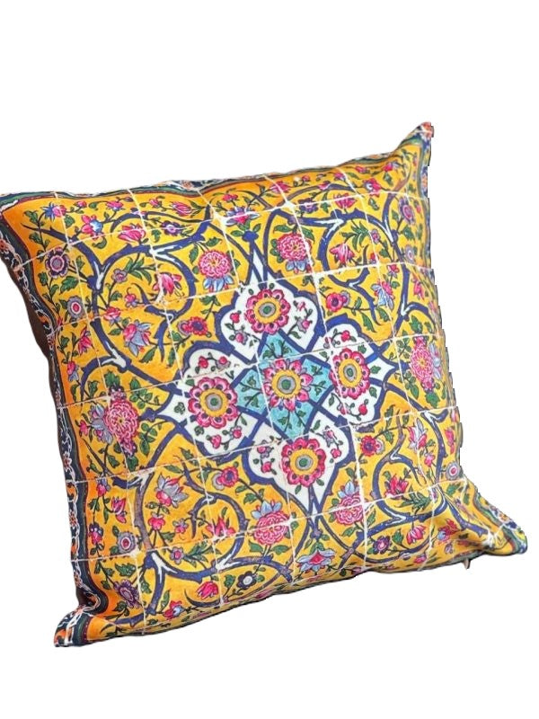 Persian Vintage Handmade Velvet Cushion Cover - Golshan Design