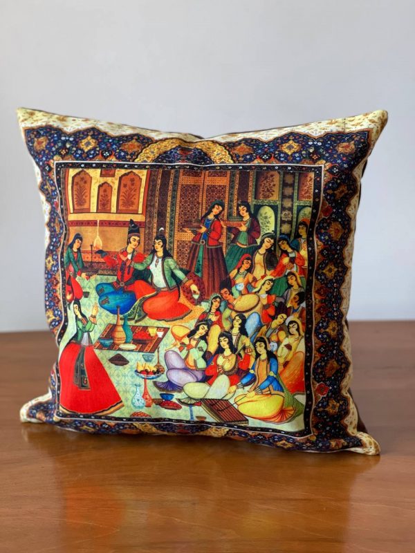 Persian Vintage Handmade Velvet Cushion Cover - Haramsara Design