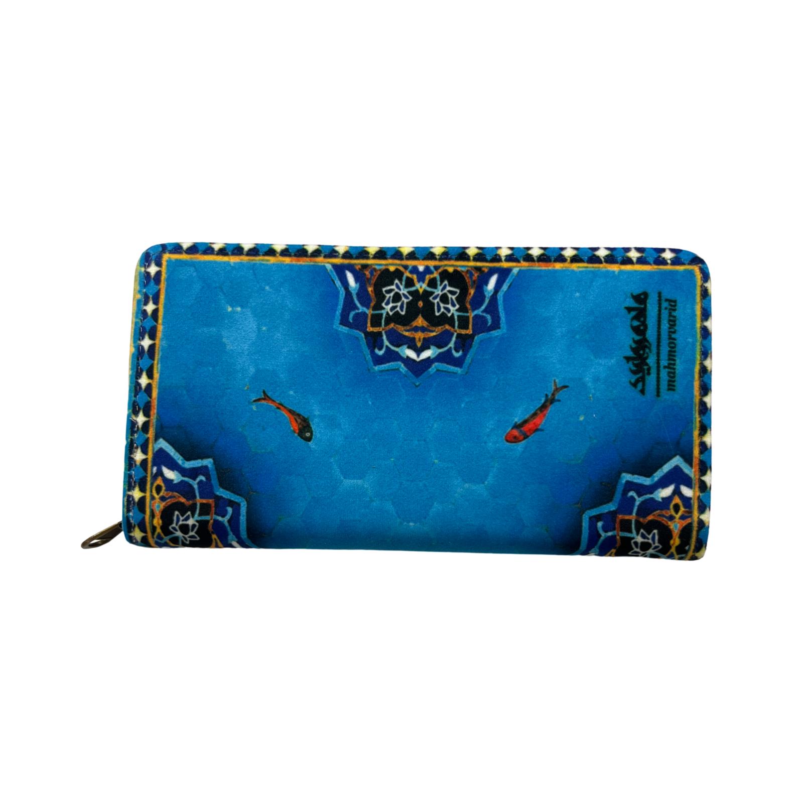 Persian Vintage Handmade Velvet & Leather Woman Wallet - Jameh Design