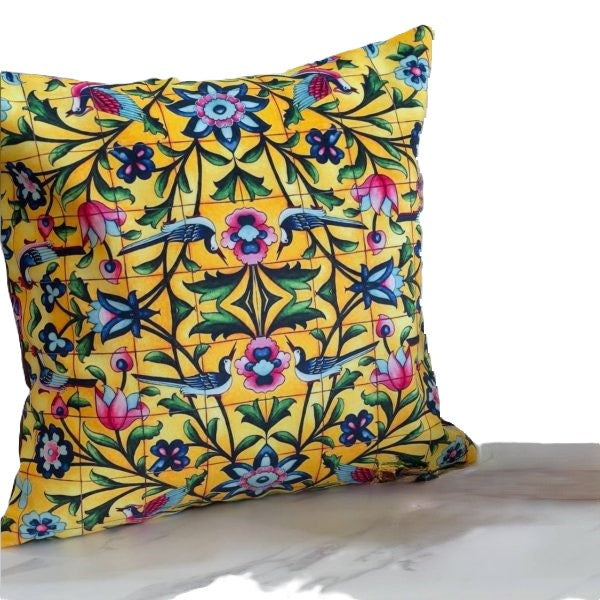 Persian Vintage Handmade Velvet Cushion Cover - Parastoo Design