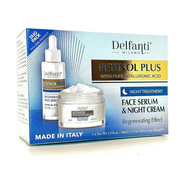 Delfanti Milano Retinol Plus with Pure Hyaluronic AcidFace Serum & Night Cream