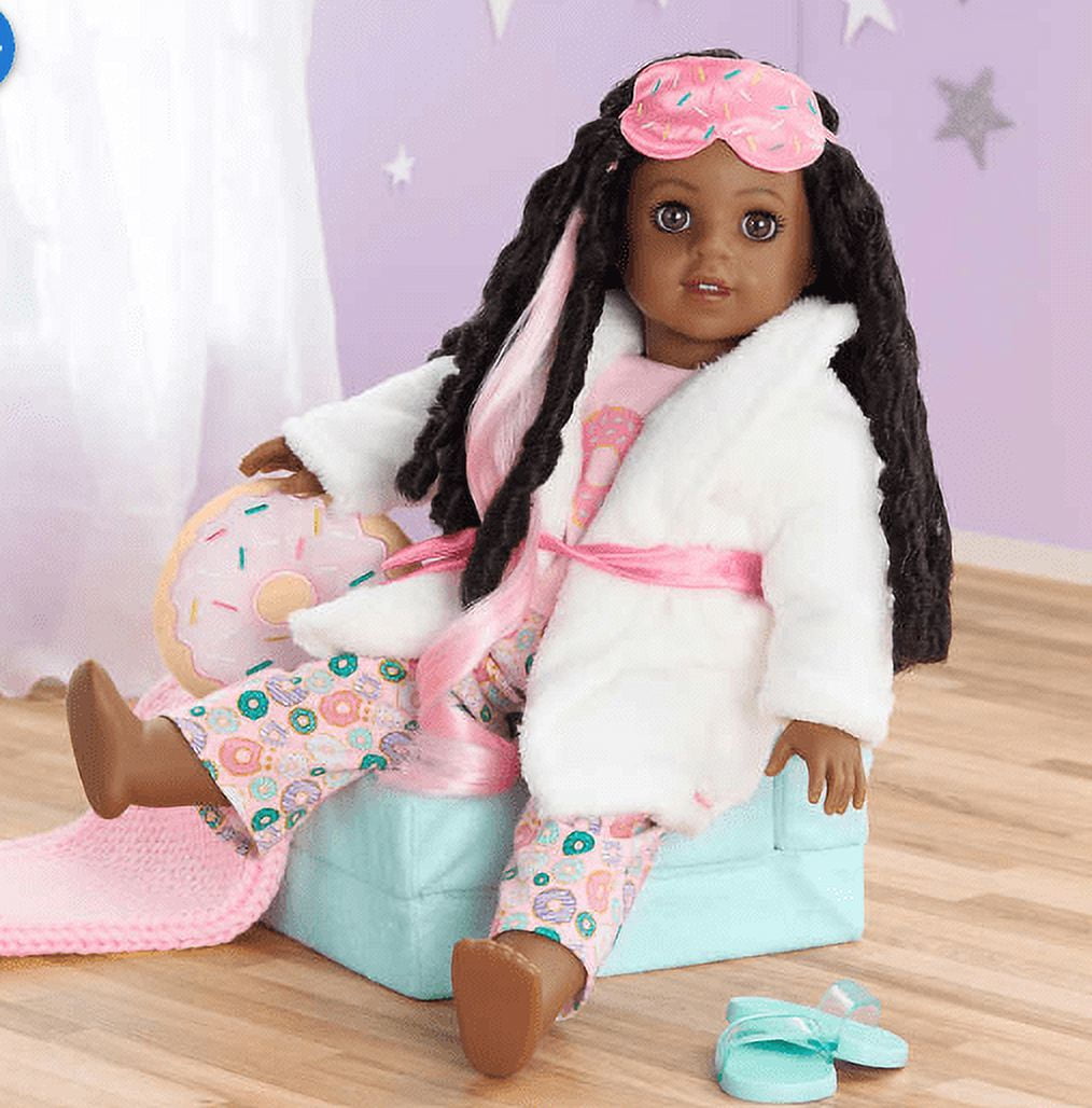 American Girl Truly Me Donut Dreams Sweetest Slumber-Party Gift Doll Set - (18inch 11 Pieces)