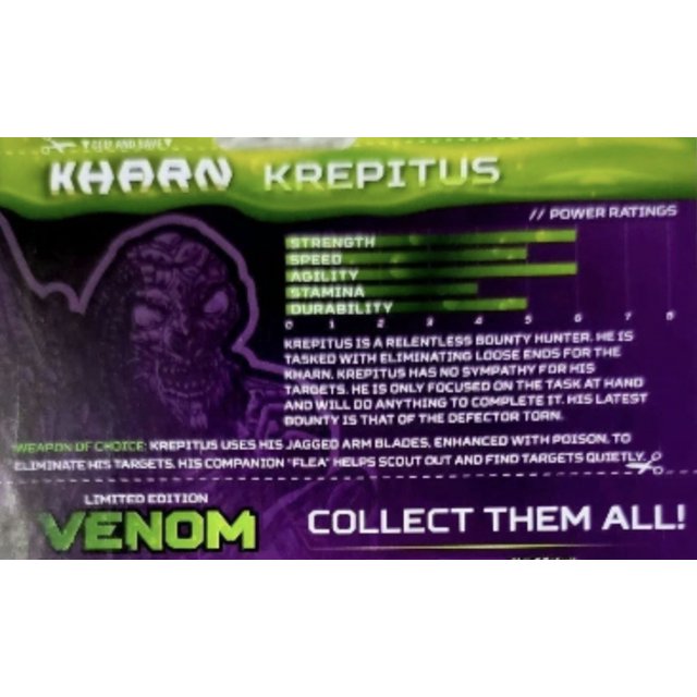 Final Faction Limited Edition Venom Bounty Hunter Krepitus