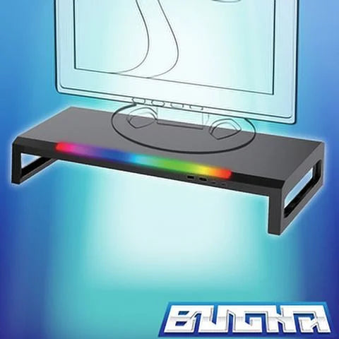 Bugha exclusive LED gaming monitor riser w/ usb hub