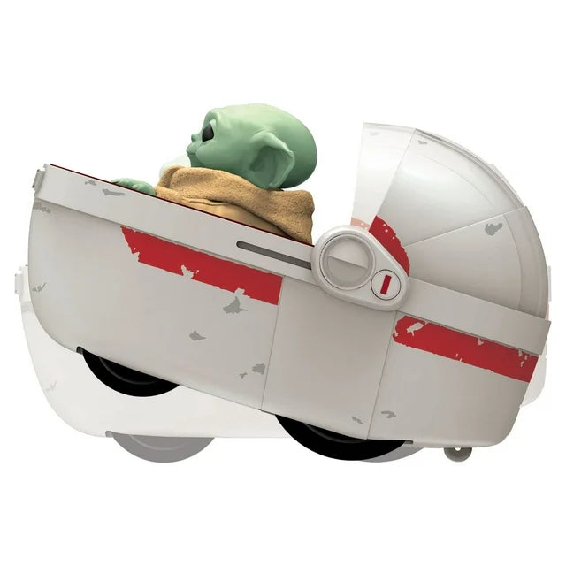 Star Wars - The Mandalorian 9" Radio Controlled Grogu & Hover Pram, Radio Controlled R/C Vehicle, Children Ages 5 Years and Up