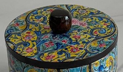 Persian Vintage Handcrafted Wooden Sugar Cube Holder- Golestan Design