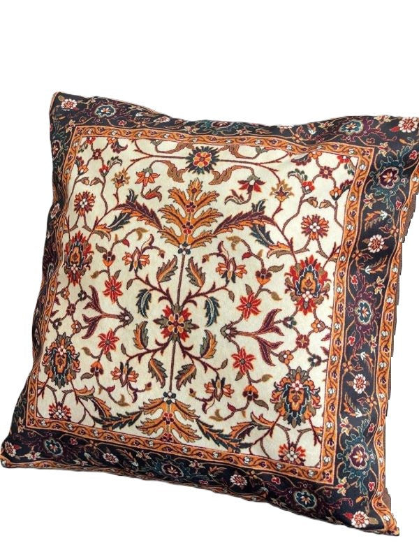 Persian Vintage Handmade Velvet Cushion Cover - Boostan Design