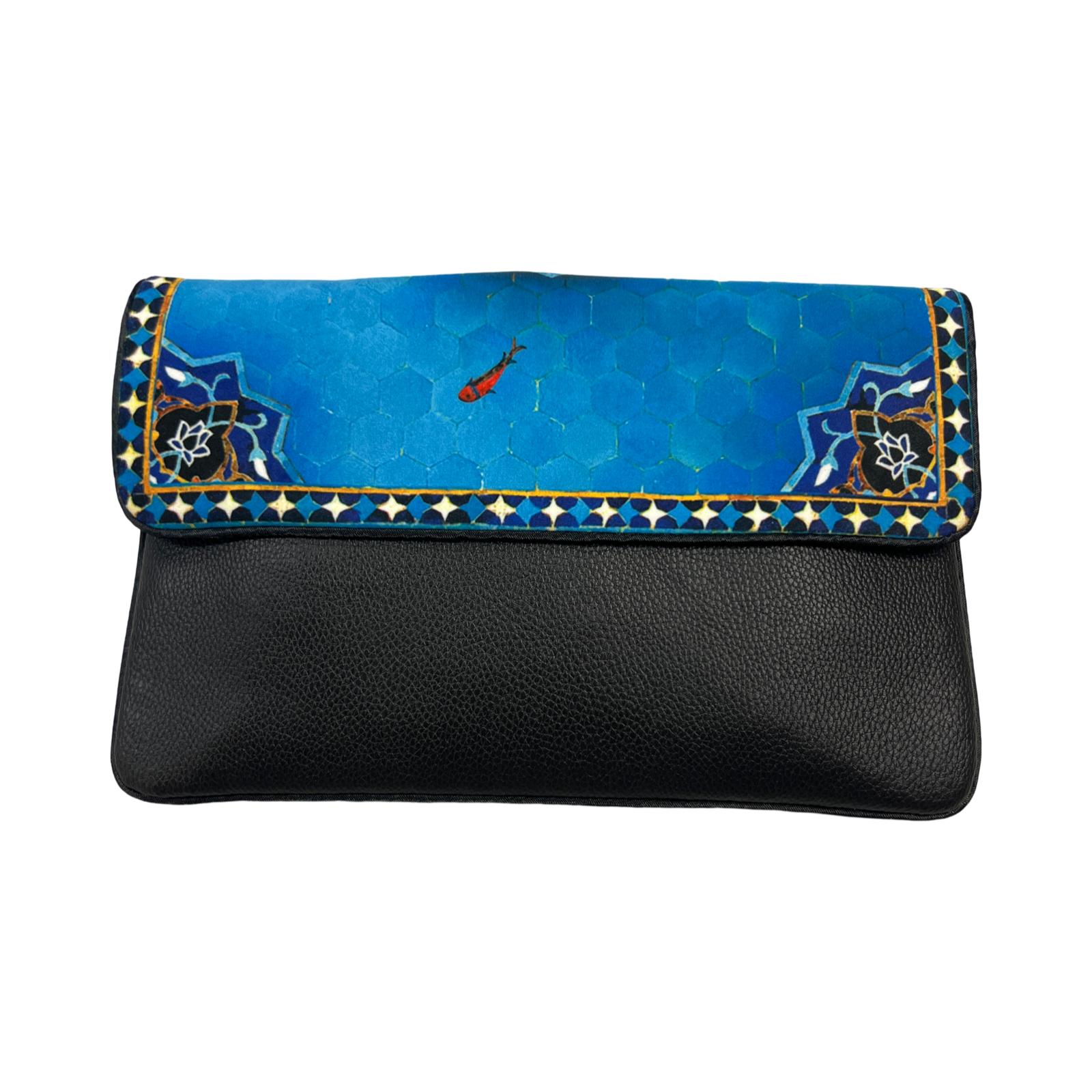 Persian Vintage Handmade Velvet & Leather Purse - Jameh Design