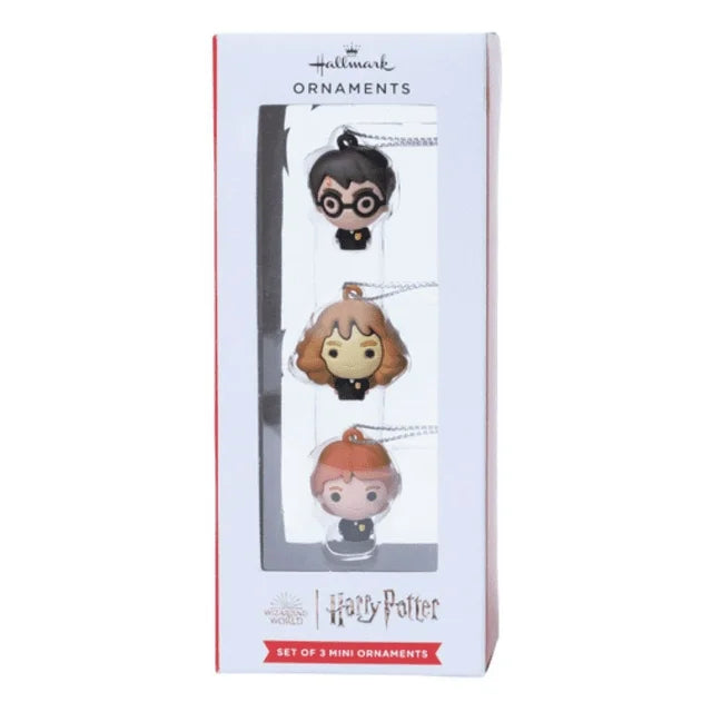 Hallmark Harry Potter Hermione and Ron Miniature Christmas Ornaments Set of 3