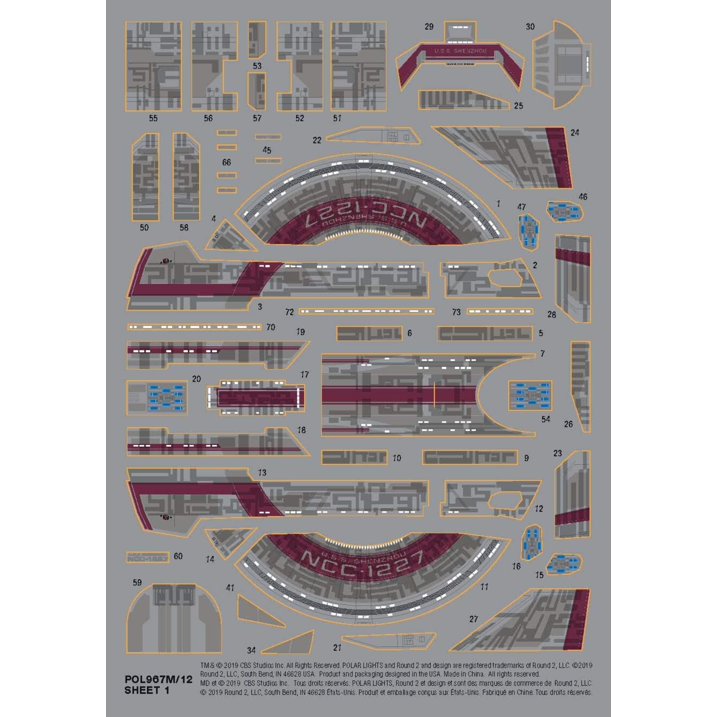 Polar Lights 1/2500 Star Trek USS Shenzhou 2T Snap, PLL967M