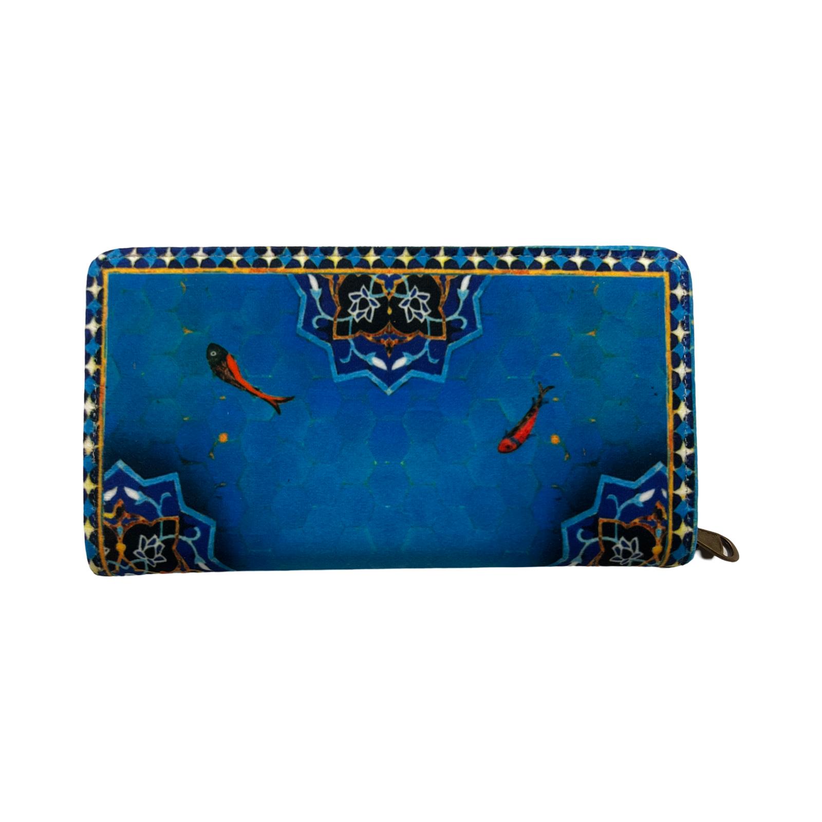 Persian Vintage Handmade Velvet & Leather Woman Wallet - Jameh Design