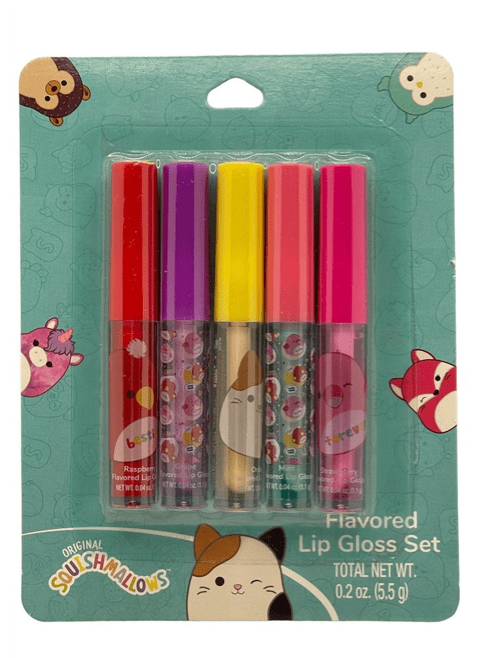 Squishmallows Flavored Lip Gloss 5 Piece Set