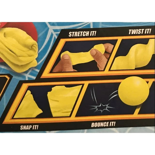 Marvel Spider-man Stretchable Bounce Snap! Twisted! Yellow Putty