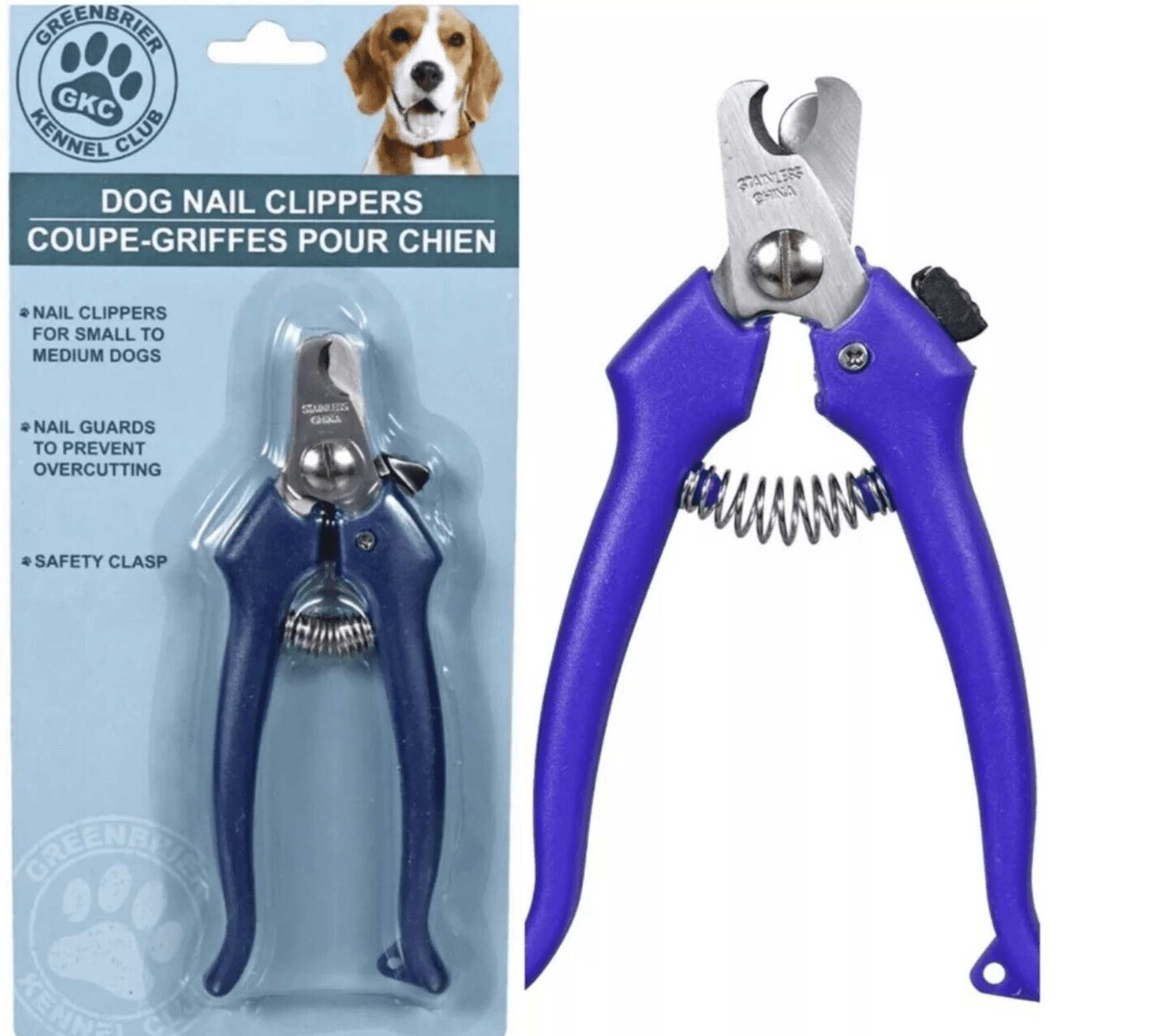 GKC Dog Nail Clippers Professional Heavy Duty Safety Clasp Pet Nail Clippers