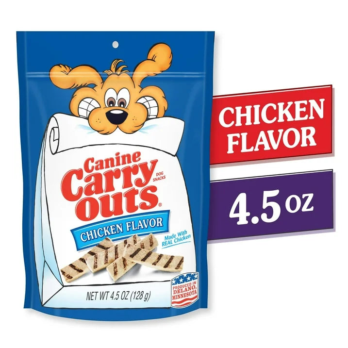 Canine Carry Outs Chicken Flavor Dog Treats, 4.5oz Bag