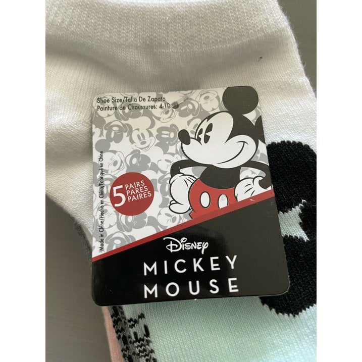 Disney Mickey Mouse No-Show Socks Size 4-10 5pairs