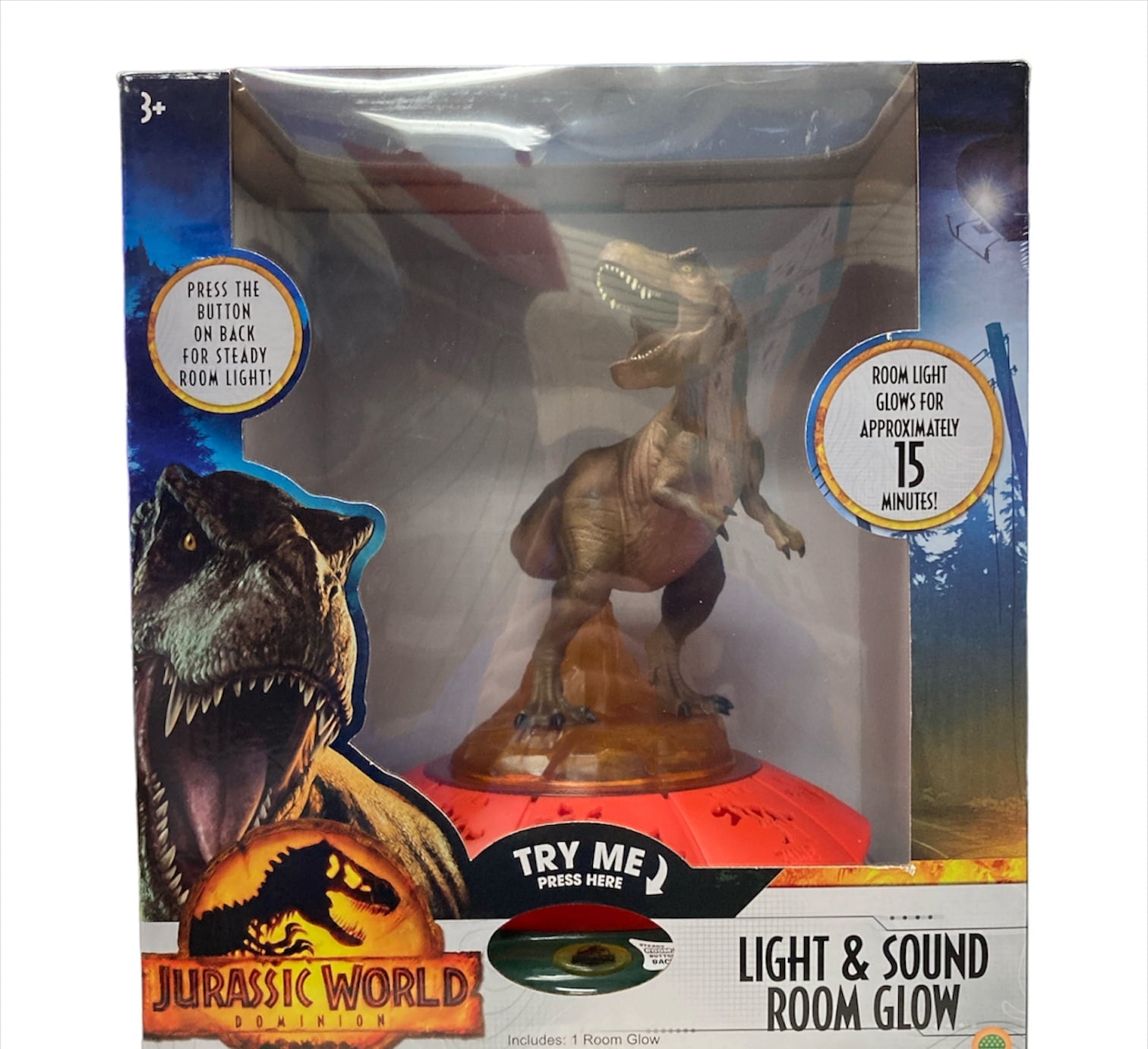 Disney Pixar Light & Sound Room Glow Night Light, Jurassic World