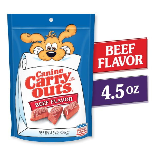 Canine Carry Outs Beef Flavor Dog Treats, 4.5 oz Bag