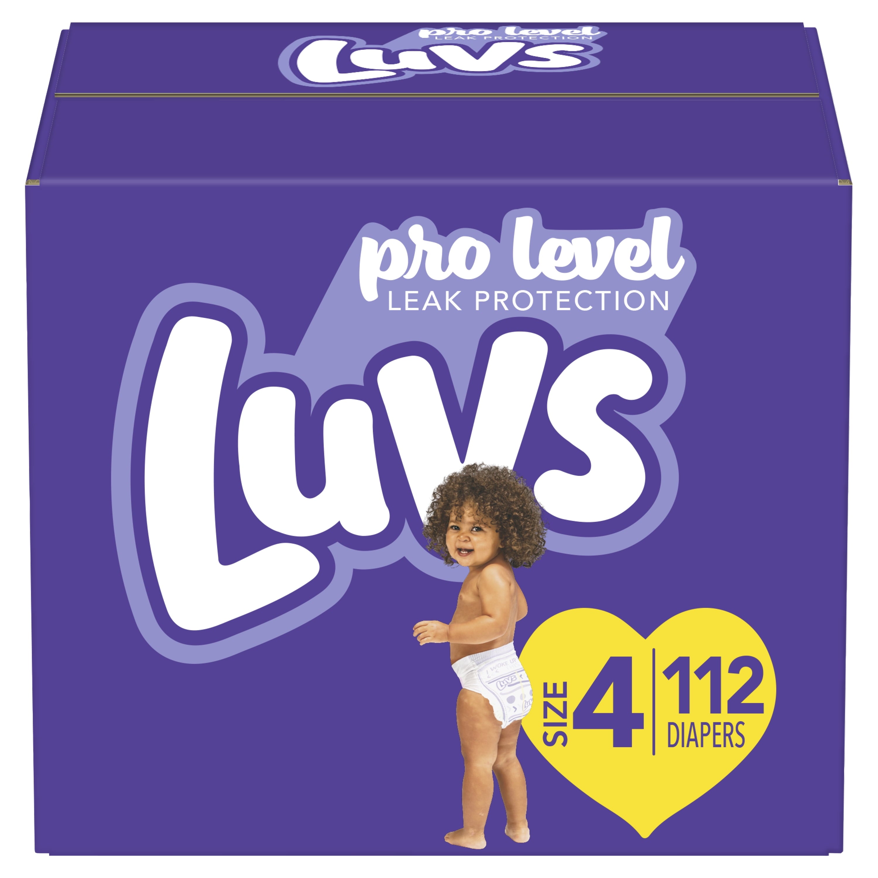 Luvs Pro Level Leak Protection Diapers Size 4 112 Count