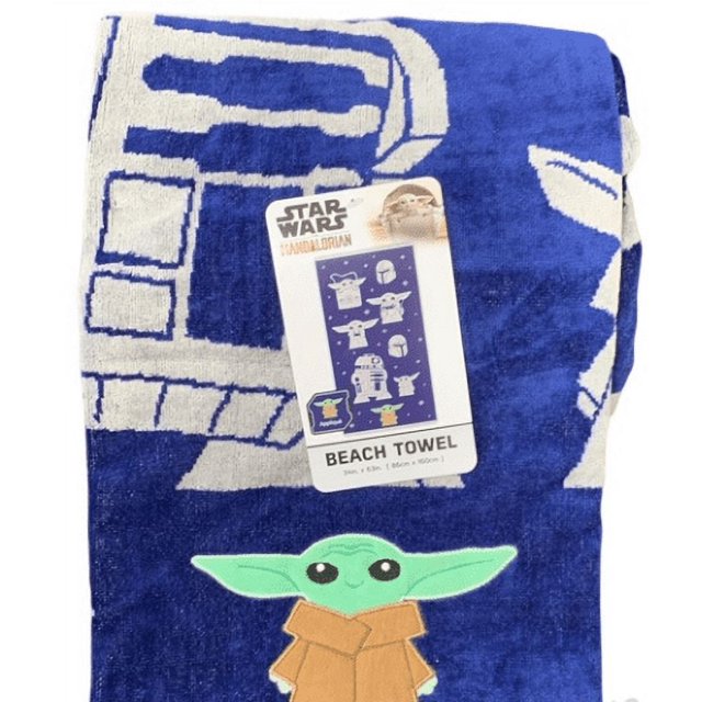 Star Wars Baby Yoda Beach Towel with Grogu Mandalorian