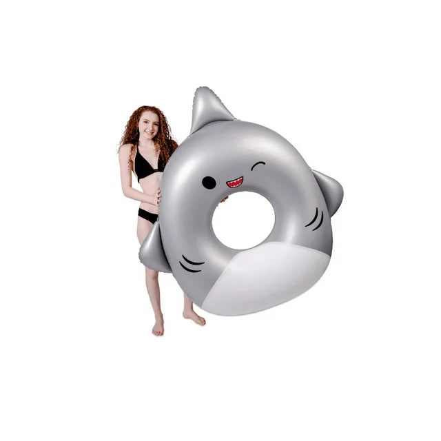 BigMouth x Squishmallows Inflatable Ring Pool Float With Built-In Cupholder (Gordon the Shark)