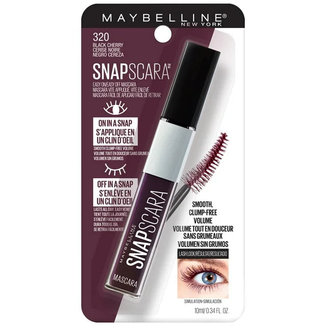 Maybelline Snapscara Washable Mascara Makeup, Black Cherry