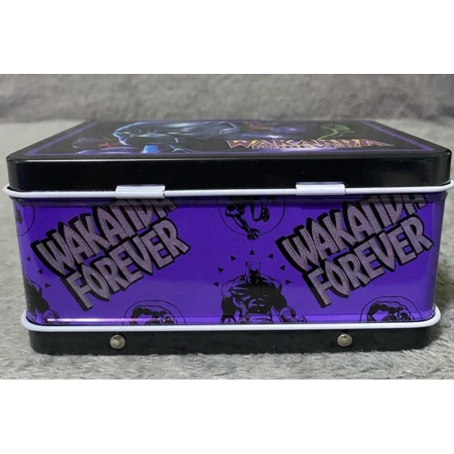 Marvel Black Panther Wakanda Forever Collectible Tin Lunchbox Small