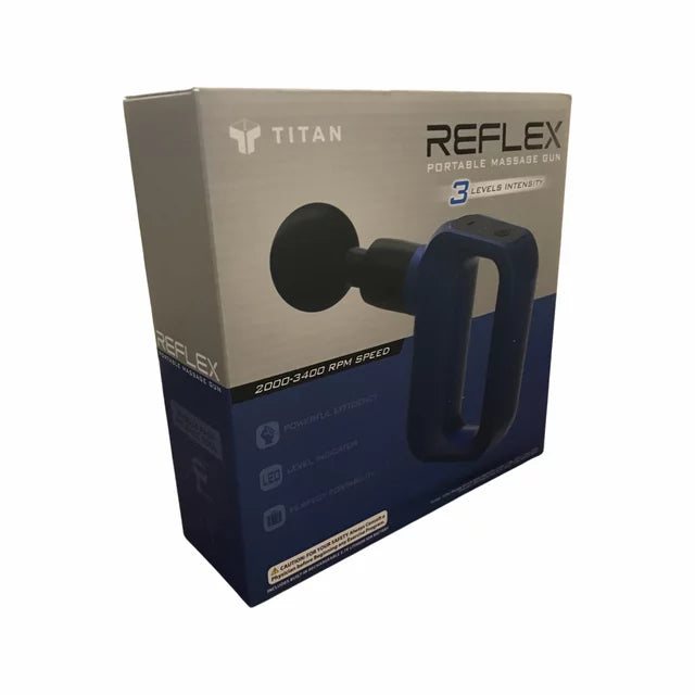 Titan Reflex Portable Massage Gun Blue 2000-3400 RPM Speed