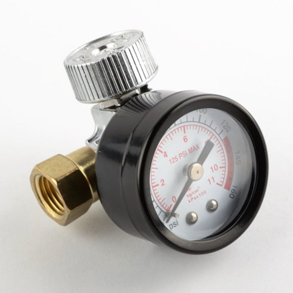 Air Regulator W/Gauge 160 Psi 1/4" Npt Pneumatic Pressure Adjuster