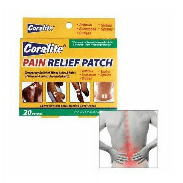 Coralite Muscle & Joint Pain Relief Patch, 20 Count