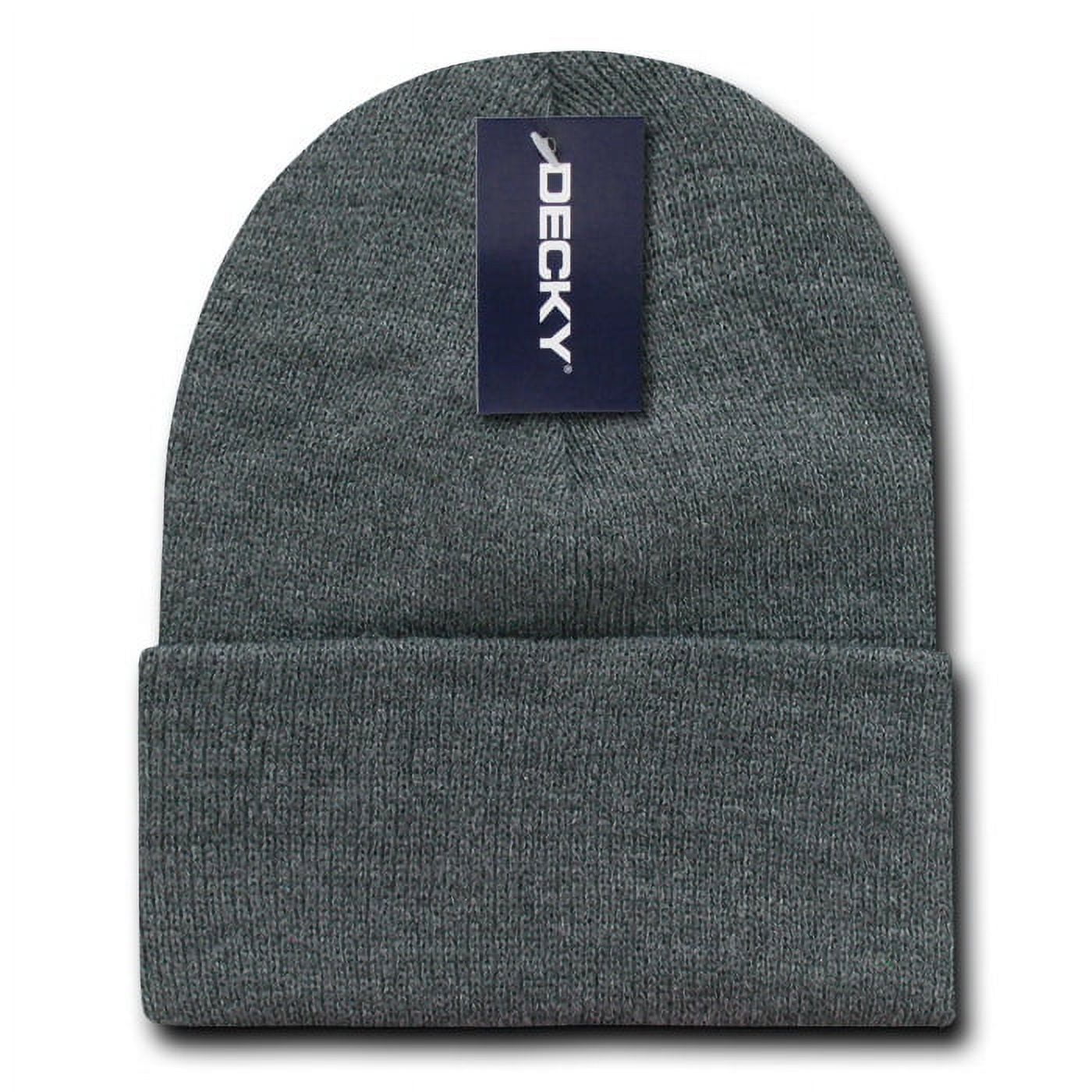 Decky KC Cuff Beanies, Heather Charcoal