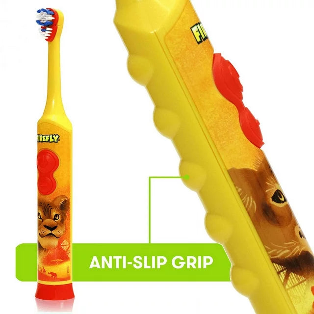 Firefly Clean n Protect lion king power toothbrush with antibacterial cover