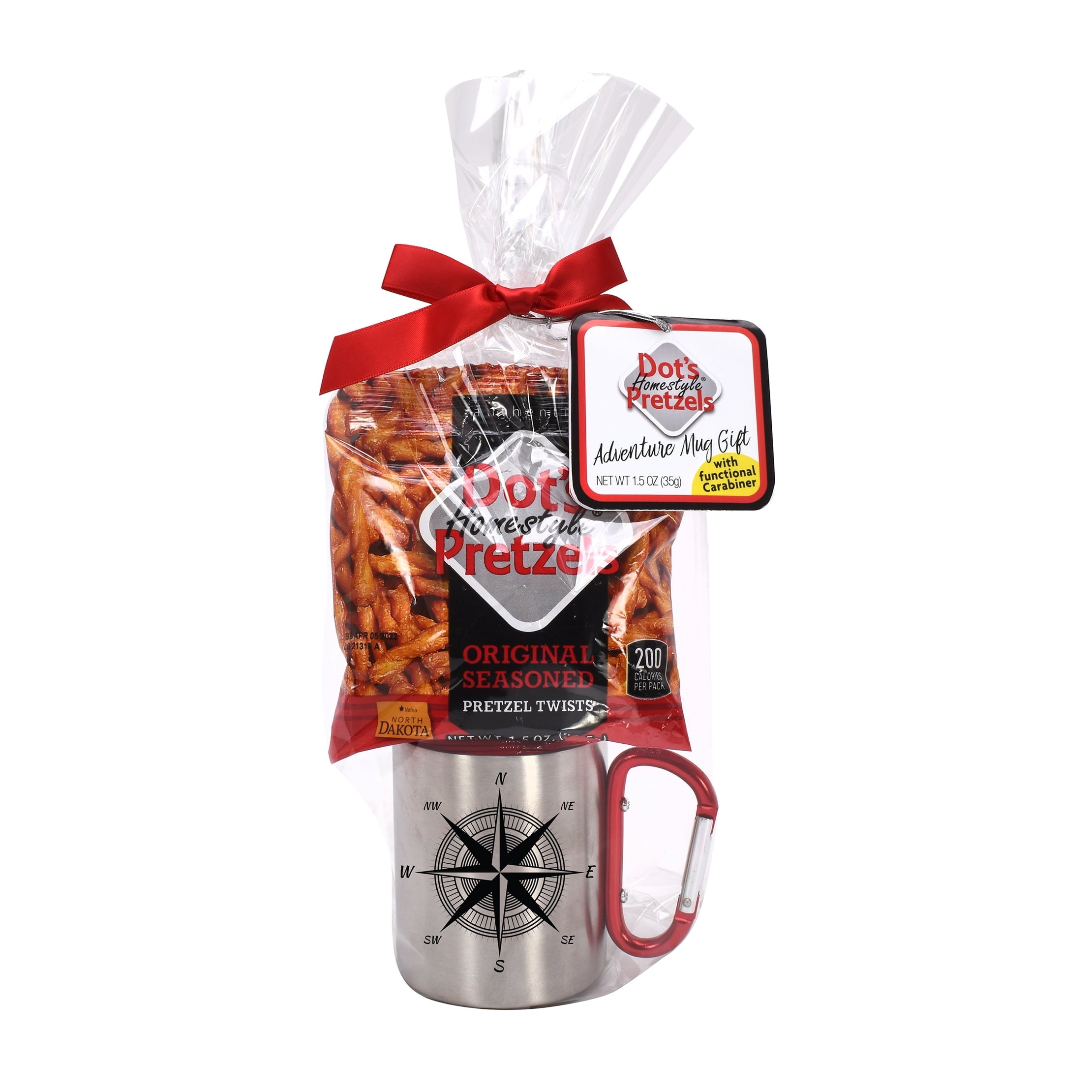 Dot's Pretzels SS Mug Gift Set, Compass, 1.5oz