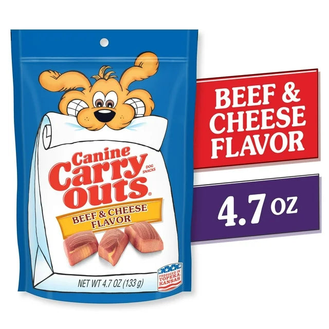 Canine Carry Outs Beef & Cheese Flavor Dog Treats, 4.7oz