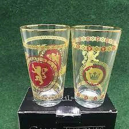 Game Of Thrones Glassware- Pint Glasses - Lannister