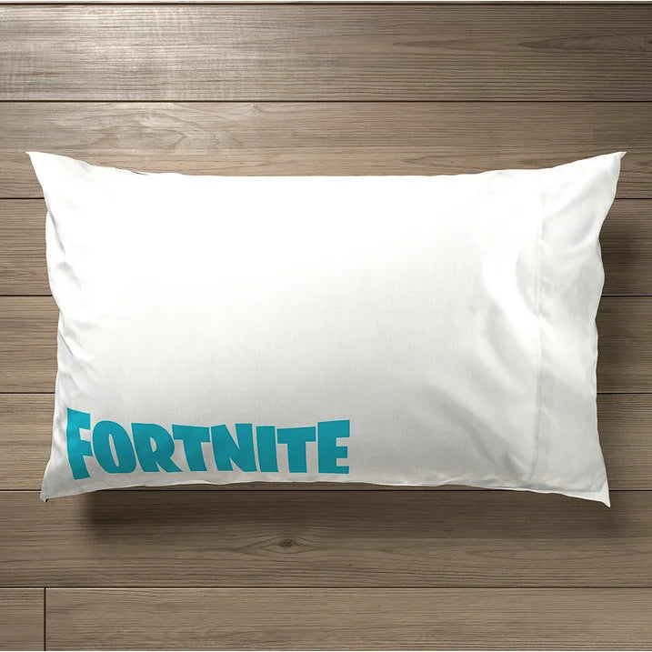 Fortnite Boogie Kids 3-Piece Twin Sheet Set, Microfiber, Blue, Epic Games, Gaming Bedding