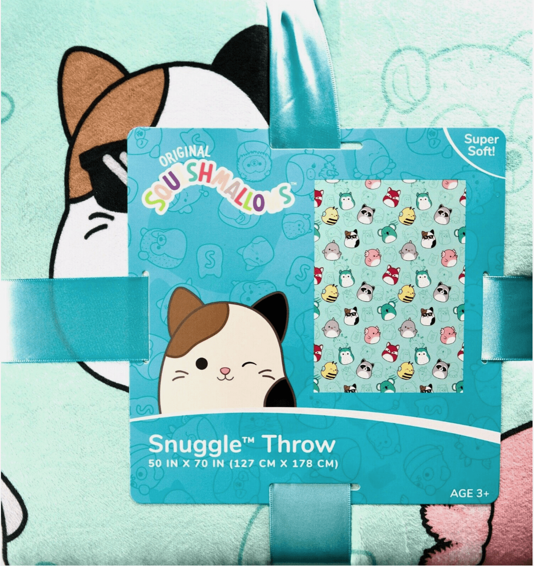 Squishmallows Snuggle Throw Blanket Super Soft, 50 x 70 Inches