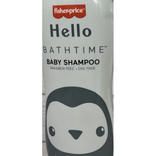 Fisher-Price Hello Bathtime Hypoallergenic Baby Shampoo ~ Paraben Free & Dye Free, 10 FL OZ.