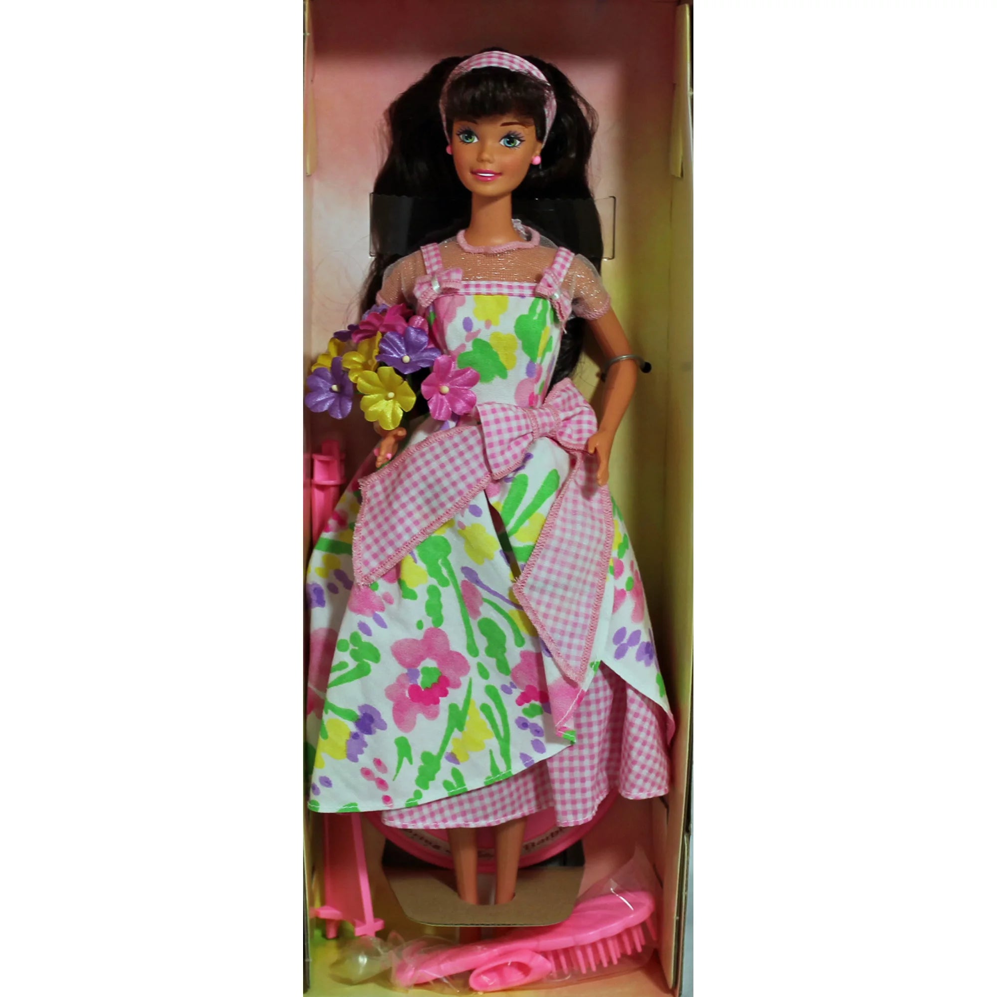 1996 Avon Spring Petals Barbie, NRFB, (16872) Non-Mint Box - Brunette