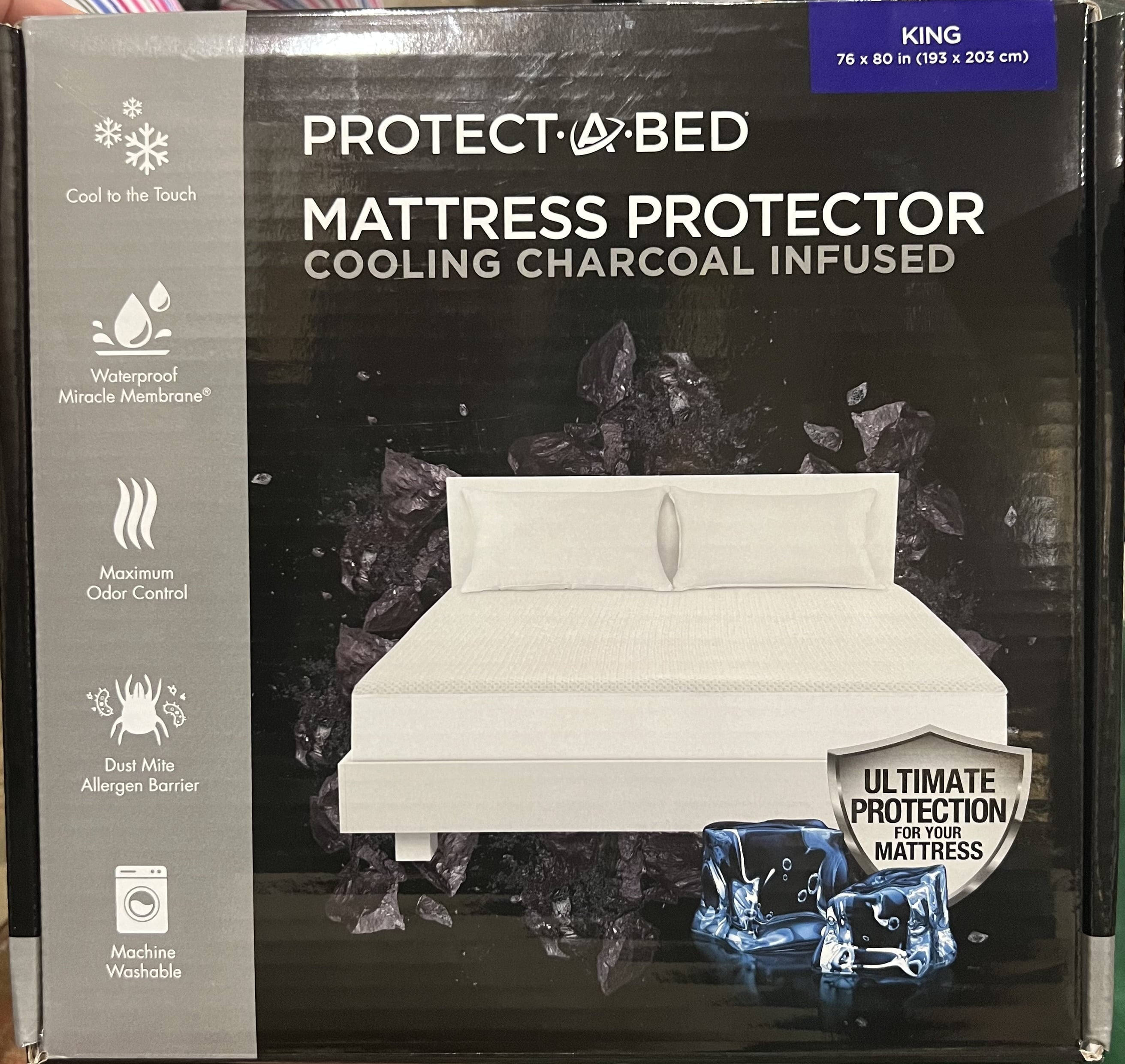 Protect.A.Bed Matress Protector Cooling Charcoal Infused King