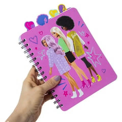 Barbie 4-Tab Spiral Notebook Journal | 9 x 6 Inches