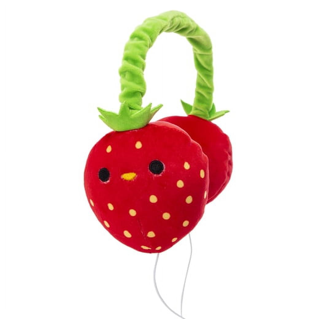 Fluffy Cuties Plush Wired Headphones Tilly the Strawberry