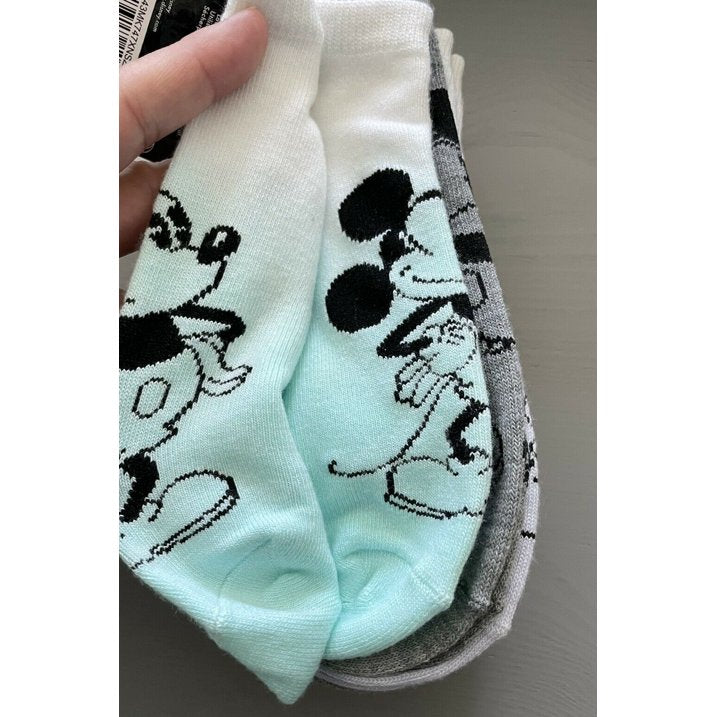 Disney Mickey Mouse No-Show Socks Size 4-10 5pairs