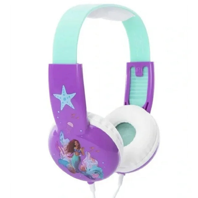 Disney The Little Mermaid Kid Safe Headphones w/in-Line Microphone