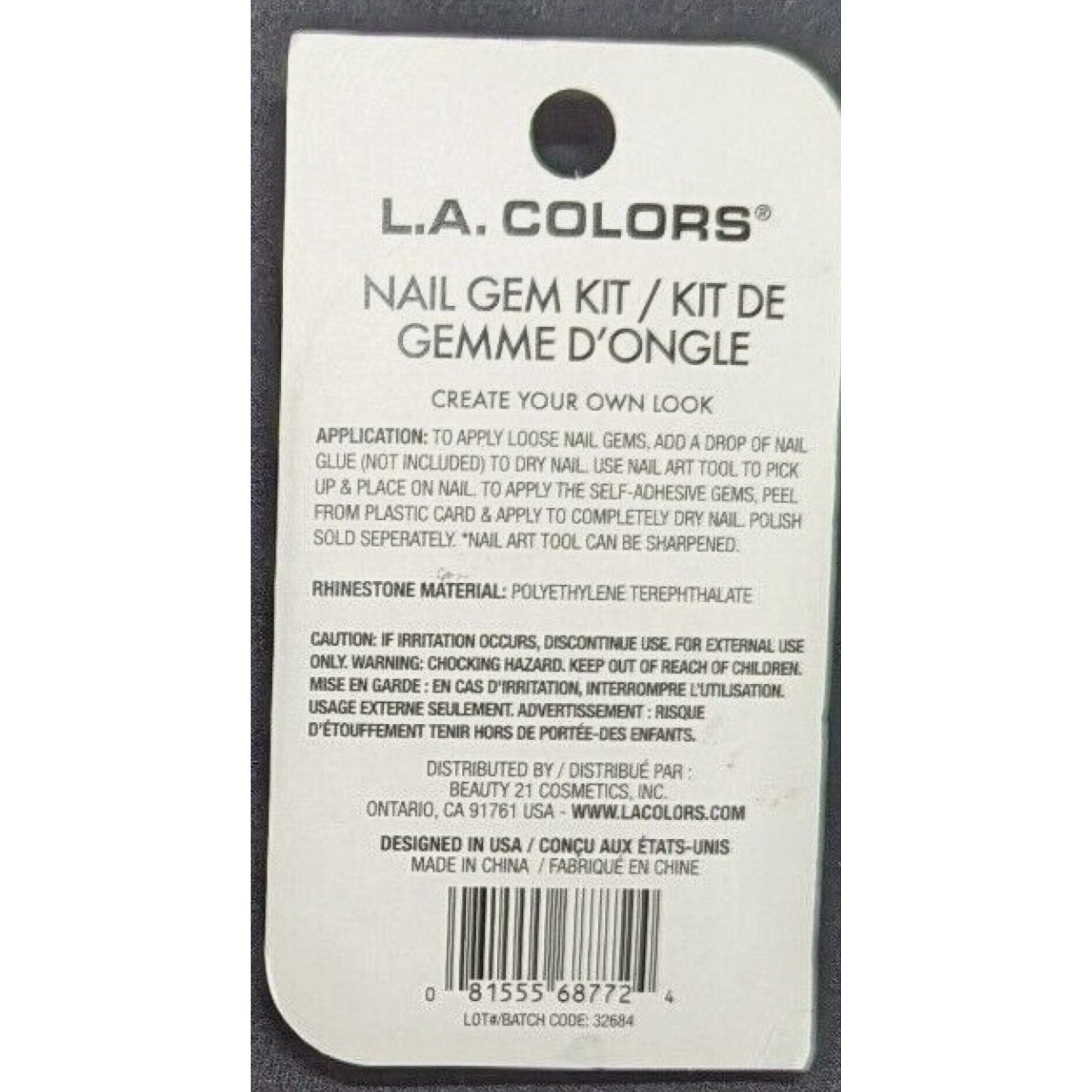 LA.Color C68966 Nail Gem 3 pc KitÂ Glam