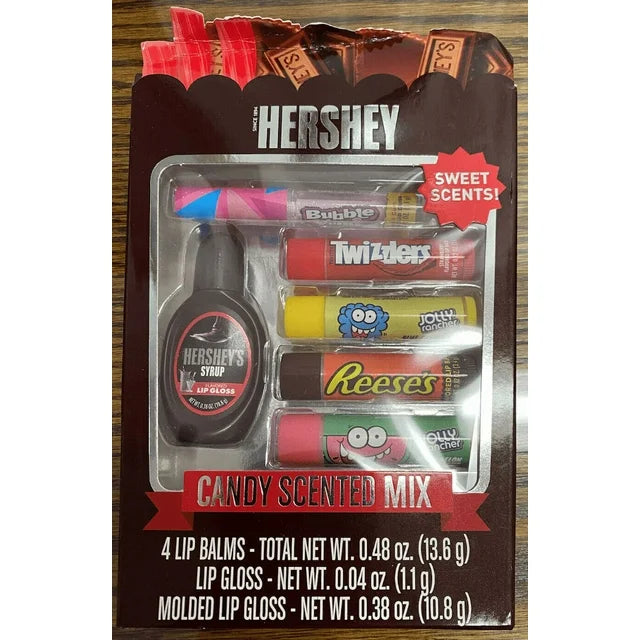 Hershey Candy Scented Mix 6 pack Lip Set 4 Lip Balms 2 Lip Gloss