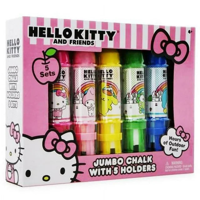 Hello Kitty 5-Piece Jumbo Chalk Set with Holders